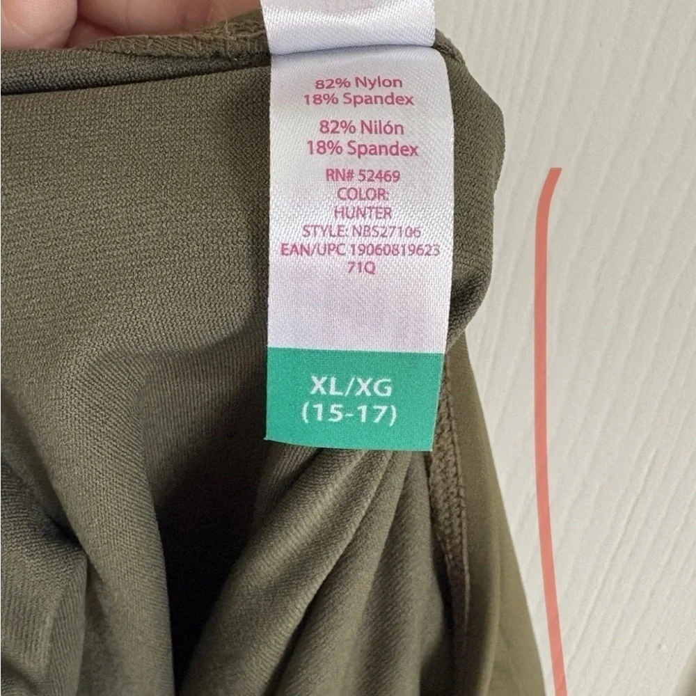 Olive Green BAE SQUAD Women's Swimsuit - X-Large  (15/17) - Picture 4 of 4